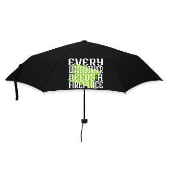 forest work felling birthday gift tree - Umbrella (small) - black - Front