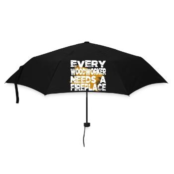 chainsaw carpenter lets play carpenter tshirts - Umbrella (small) - black - Front