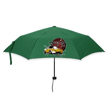 Japanese car Miata Mx5 yellow red - Umbrella (small) - bottlegreen - Front