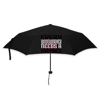 carpenter funny tree feller - Umbrella (small) - black - Front