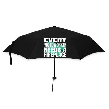 forester chop wood carpenter girl tshirts - Umbrella (small) - black - Front