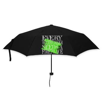 carpenter joke bday woodcutter - Umbrella (small) - black - Front