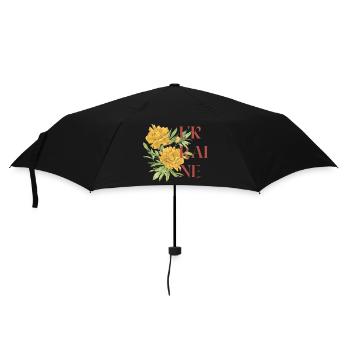 Ukrainian yellow flowers - Umbrella (small) - black - Front