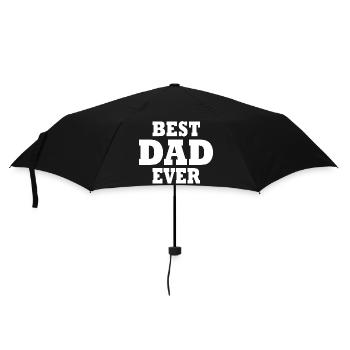 Best dad ever - Regenschirm (klein) - Schwarz - Vorne
