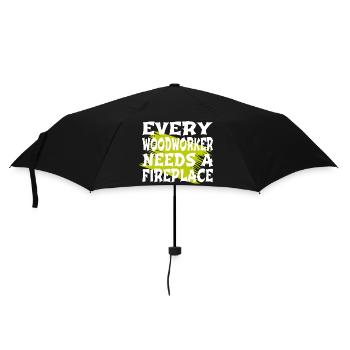 badge d’abatteur d’arbres bûcheron cutter blague citation - Parapluie standard - noir - Devant