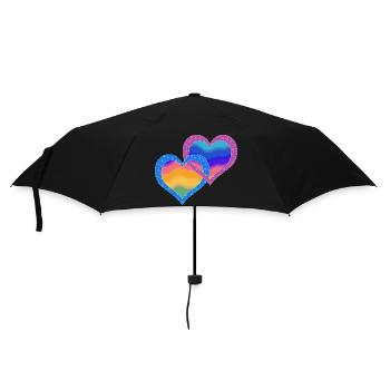 Heart - Umbrella (small) - black - Front