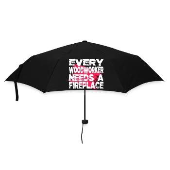 hobbyists construction carpenter - Umbrella (small) - black - Front