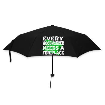 menuiserie charpentier citations tshirts travaux forestiers - Parapluie standard - noir - Devant