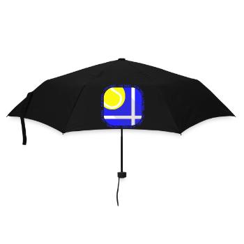 Padel - Geschenk für Padelliebhaber - Regenschirm (klein) - Schwarz - Vorne