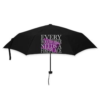 dad cool logging lumberjackwoodworking cutter - Umbrella (small) - black - Front