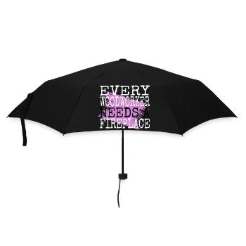 humour bûcheron hearbeat bois - Parapluie standard - noir - Devant
