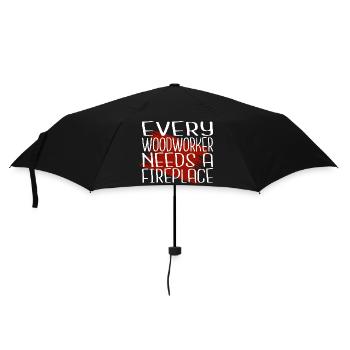 Woodworker Fun Forestry Union T-shirts de charpentier - Parapluie standard - noir - Devant