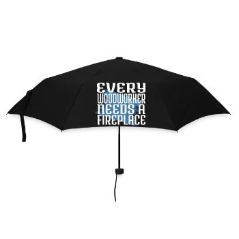 birthday present idea carpenter saw dad fun gift - Umbrella (small) - black - Front
