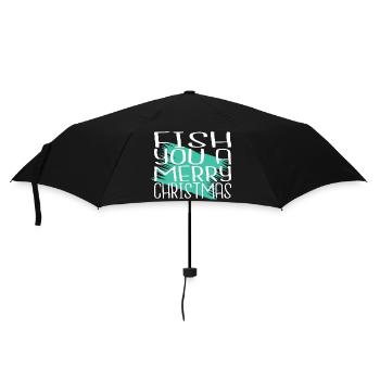present sea cute gift fishing tournaments - Regenschirm (klein) - Schwarz - Vorne