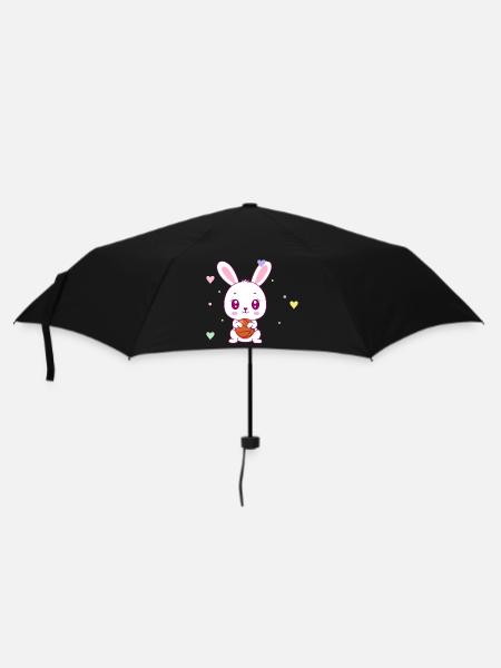 Mignon lapin de basket - Parapluie standard - noir