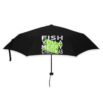 bodybuilding angling gift idea comic joke fish - Regenschirm (klein) - Schwarz - Vorne