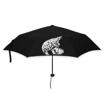 Cool Pangolin Sketch Graphic Wildlife Creature - Umbrella (small) - black - Front