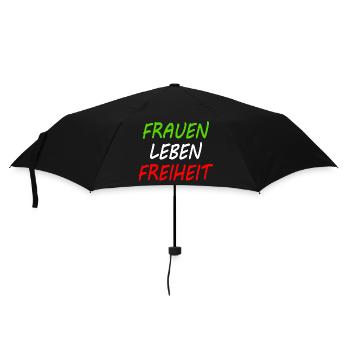 Frauen leben freiheit - Regenschirm (klein) - Schwarz - Vorne