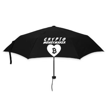 Bitcoin Trading Crypto Aktien - Regenschirm (klein) - Schwarz - Vorne