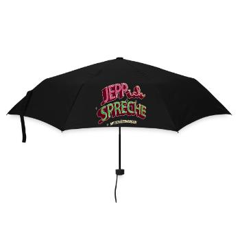 hund lustiger spruch lieblingshund bday witzig - Regenschirm (klein) - Schwarz - Vorne