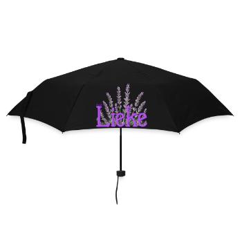 Lieke - Regenschirm (klein) - Schwarz - Vorne