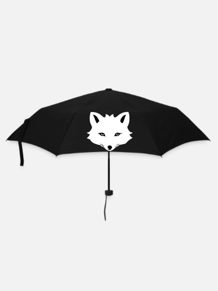 Renard arctique de dessin animé - Parapluie standard - noir