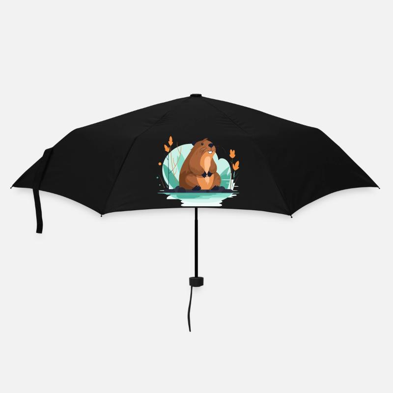 Bieber - Regenschirm (klein) - Schwarz