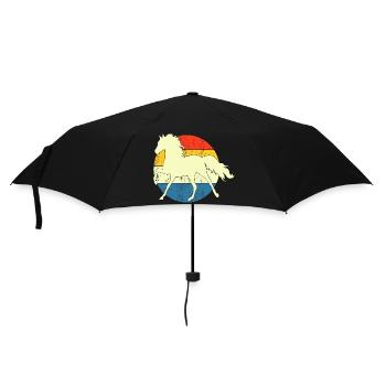 Vintage Retro Horse Sunset For Horse Lovers - Umbrella (small) - black - Front