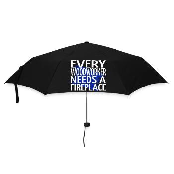 charpentier plombier hommes un charpentier prière t-shirts - Parapluie standard - noir - Devant
