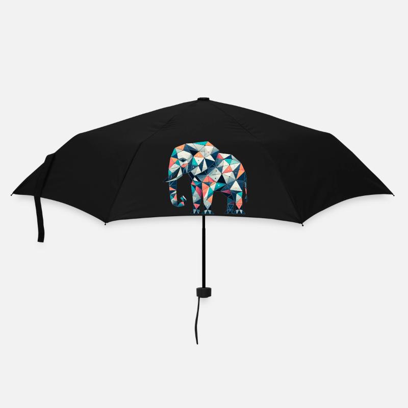 Elefant // elephant - Regenschirm (klein) - Schwarz
