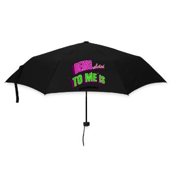 Dinosaur Fan Bubaprints Computer Geek Bday - Umbrella (small) - black - Front