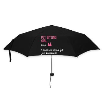 Pet Sitting Girl Pet Sitter Dog and Cat Sitters Do - Umbrella (small) - black - Front