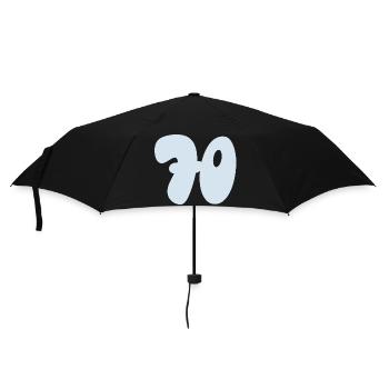 Nummer 70 pastell blau - Regenschirm (klein) - Schwarz - Vorne