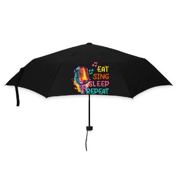 Music Singing "Eat Sing Sleep Repeat" Vocal Microphone - Umbrella (small) - black - Front