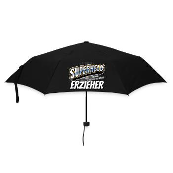 Superheld, clever getarnt als Erzieher - Regenschirm (klein) - Schwarz - Vorne