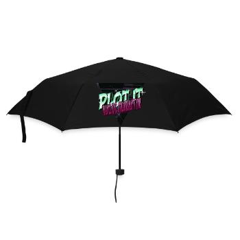 funny present storytelling techniques - Umbrella (small) - black - Front