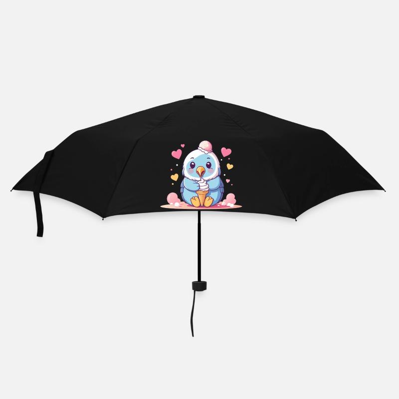 Flauschige Eis-Power - Regenschirm (klein) - Schwarz