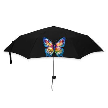 Butterfly flowers daisy daisies - Umbrella (small) - black - Front