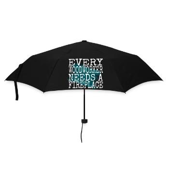Mason laisse jouer charpentier Tshirts arboriculteur - Parapluie standard - noir - Devant