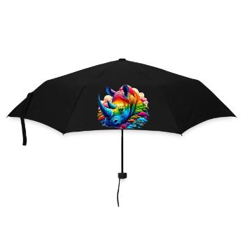 Nashorn - Regenschirm (klein) - Schwarz - Vorne