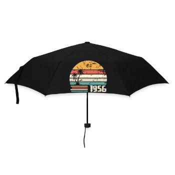 1956 Geburtstagsgeschenk - Made in 1956 Retro 1956 - Regenschirm (klein) - Schwarz - Vorne