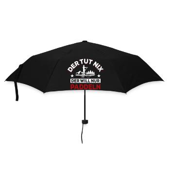 Der tut nix der will nur paddeln - Spruch - Regenschirm (klein) - Schwarz - Vorne