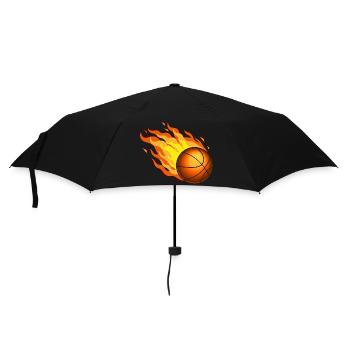 Burning Basketball - Umbrella (small) - black - Front