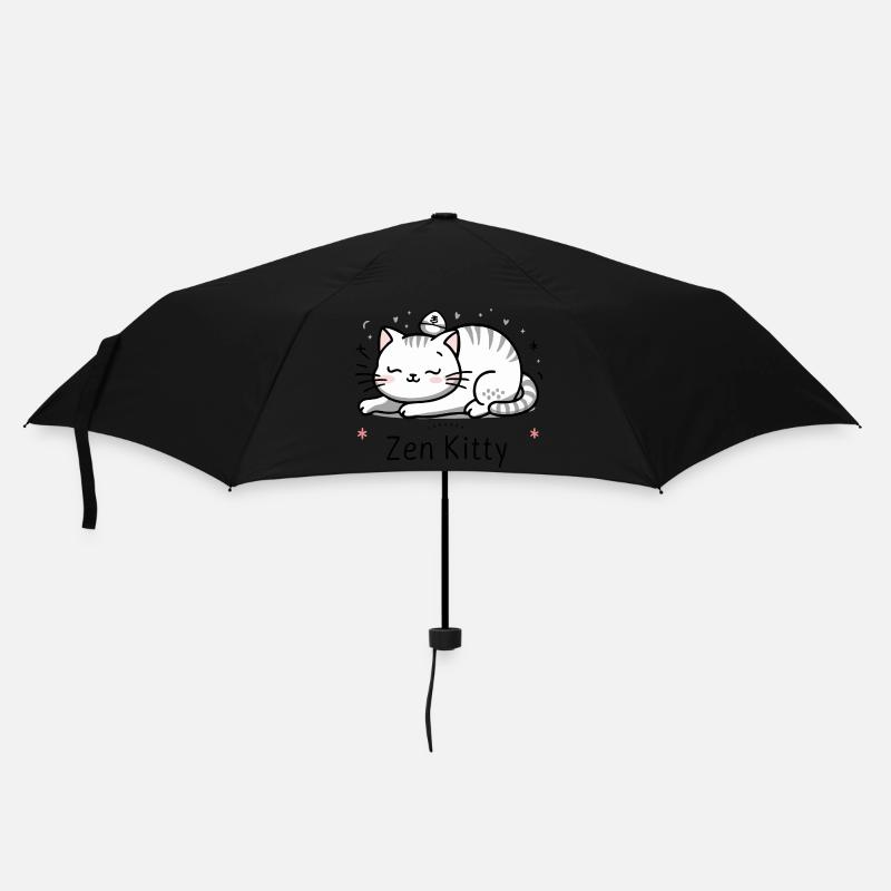 Zen-Kätzchen - Regenschirm (klein) - Schwarz