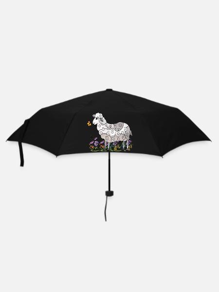 Schaf - Regenschirm (klein) - Schwarz