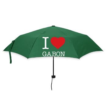 I LOVE GABON - Umbrella (small) - bottlegreen - Front