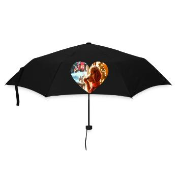 Puppy love - Umbrella (small) - black - Front
