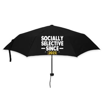 Socially Selective Since 2025 Sayings - Umbrella (small) - black - Front