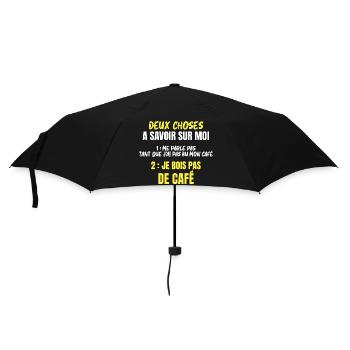 DEUX CHOSES A SAVOIR SUR MOI (Humour Noir) - Parapluie standard - noir - Devant