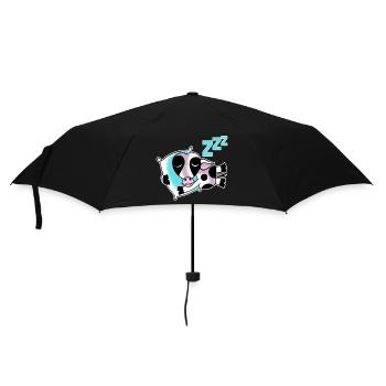 Schlafende Kuh - Regenschirm (klein) - Schwarz - Vorne